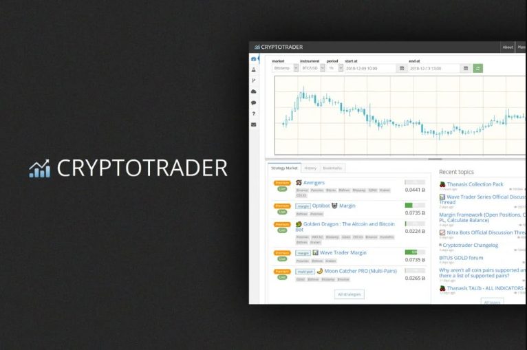Приложение за онлайн търговия Cryptotrader
