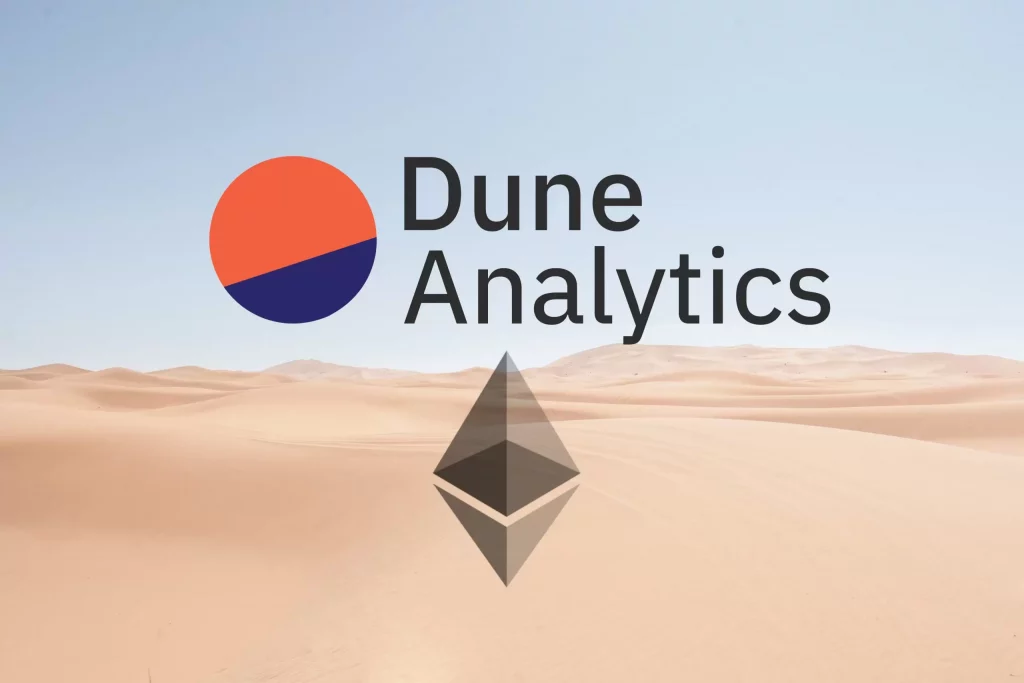 За да разгледате данните от блокчейн, отидете на dune.xyz.
