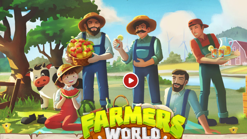 Фермерите свят играят да печелят игра

