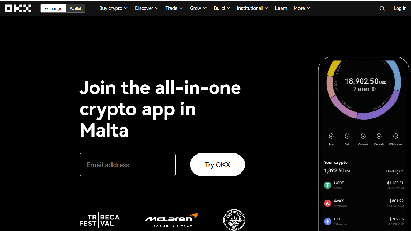 OKX Криптообмен с ниска такса.
