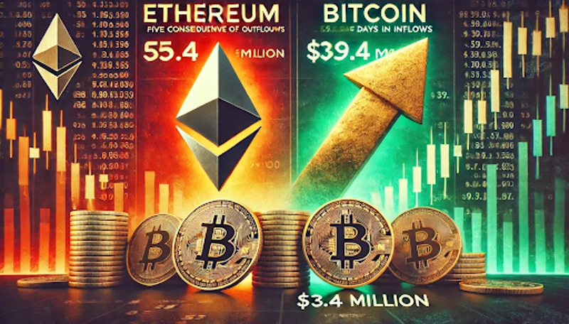 ETF-ите за биткойн водят по потоци спрямо отливите на Ether