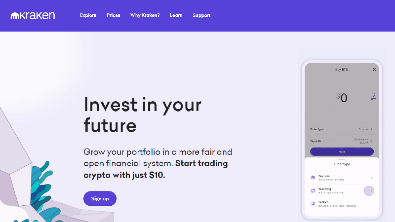 Kraken крипто обмен с ниска такса