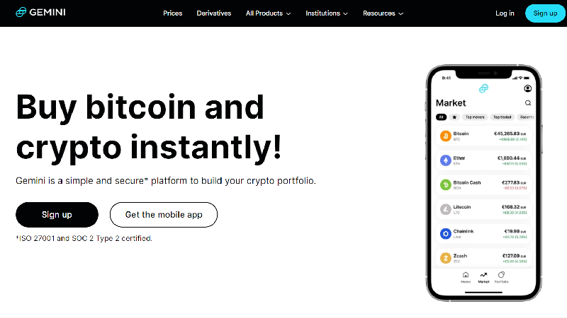 Най-добрите борси за криптовалути gemini