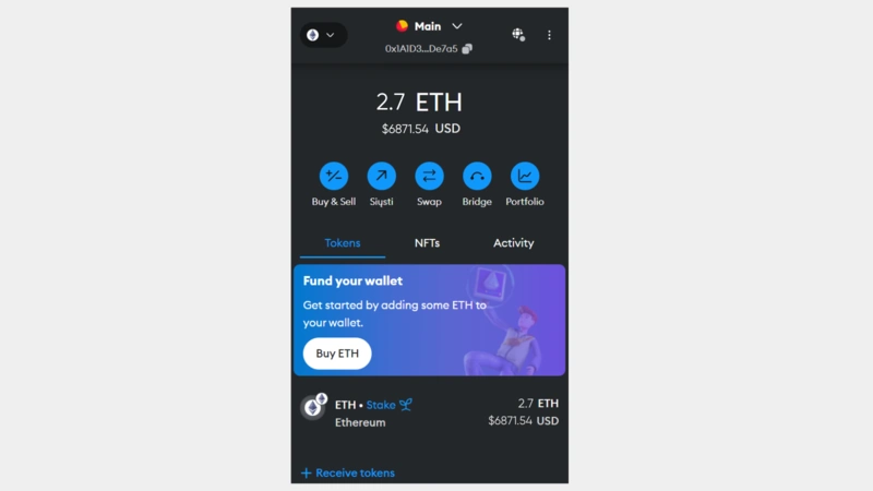 Портфейл Metamask1