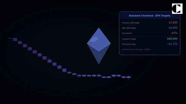 Standard Chartered намали целта за Ethereum с 47% - но запази дългосрочна прогноза $40 000